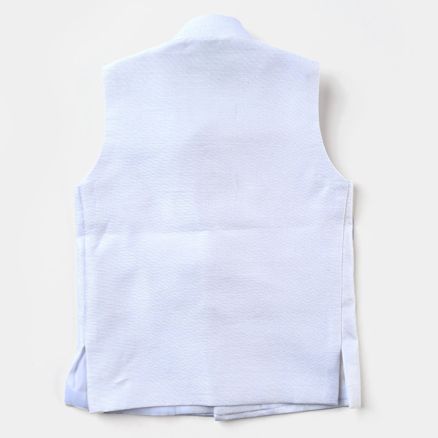 Infant Boys Raw Silk Waistcoat (Royal)-Off White