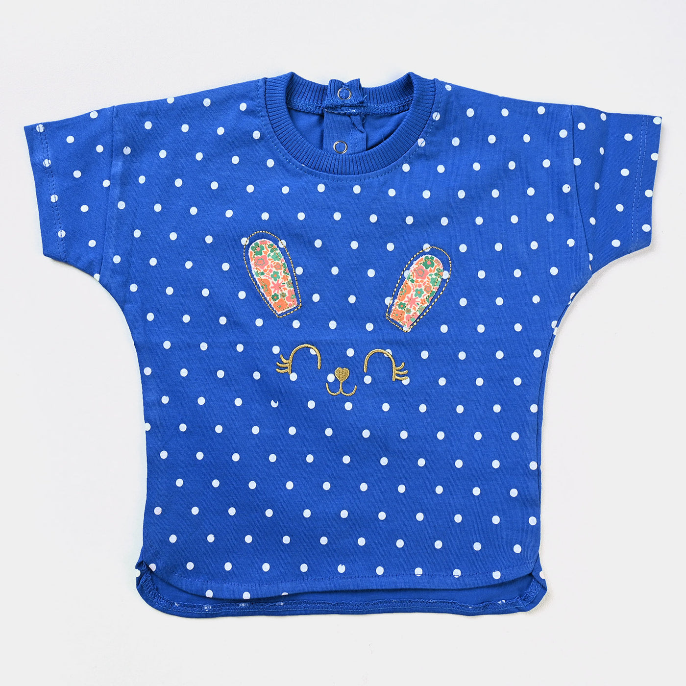 Infant Girls Cotton Jersey T-Shirt -Blue