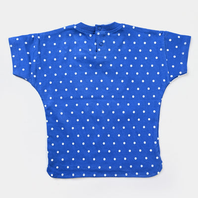 Infant Girls Cotton Jersey T-Shirt -Blue