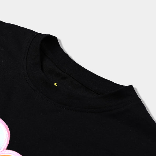 Girls Cotton Jersey T-Shirt H/S Dream-Jet Black