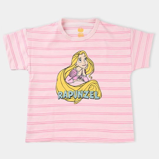 Girls Cotton Jersey T-Shirt H/S Rapunzel-Pink