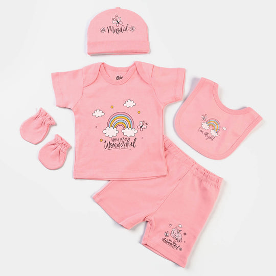 Infant Girls Cotton Poplin 5 Piece Set