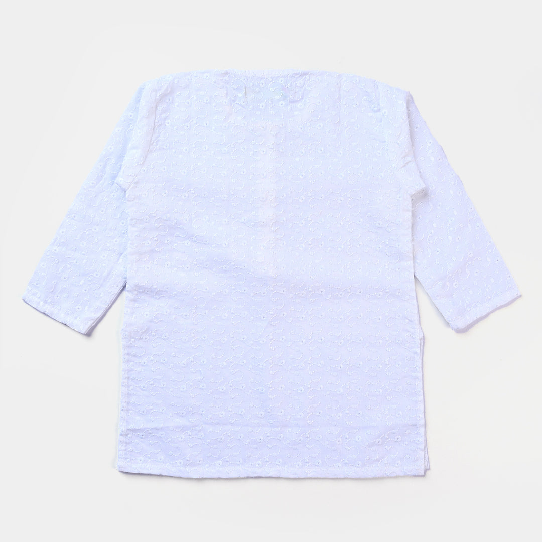 Infant Boys Chicken Kari Basic Kurta Chicken -Bright White