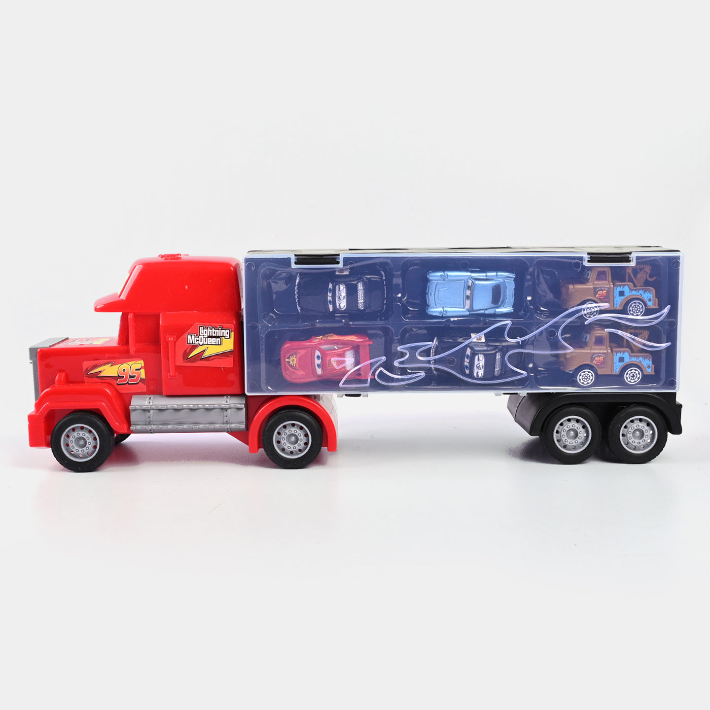 Free Wheel Cars Carrier Truck With 6Pcs Metal Cars For Kids