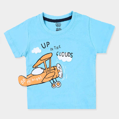 Infant Boys Cotton Terry T-Shirt Up In The Clouds-Atomizer