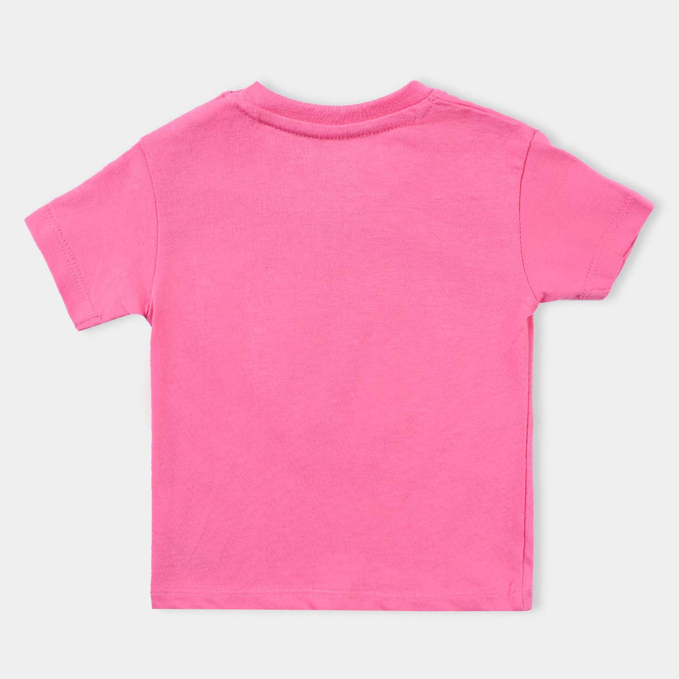 Infant Girls Cotton Jersey T-Shirt Ready To Enjoy-Hot Pink