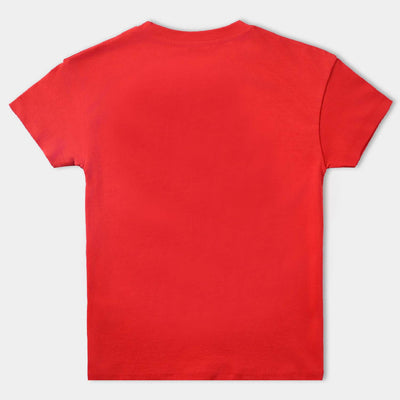 Girls Cotton Jersey T-Shirt H/S Character-Red