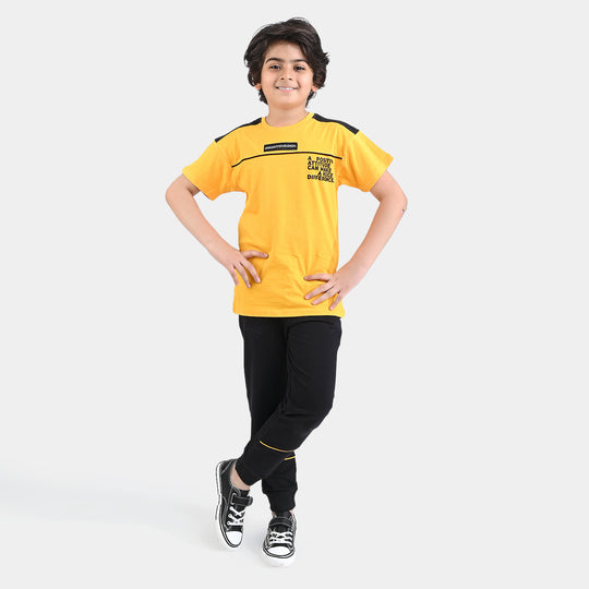 Boys Jersey/Terry 2 Piece Suit Positive Attitude-Jet Black