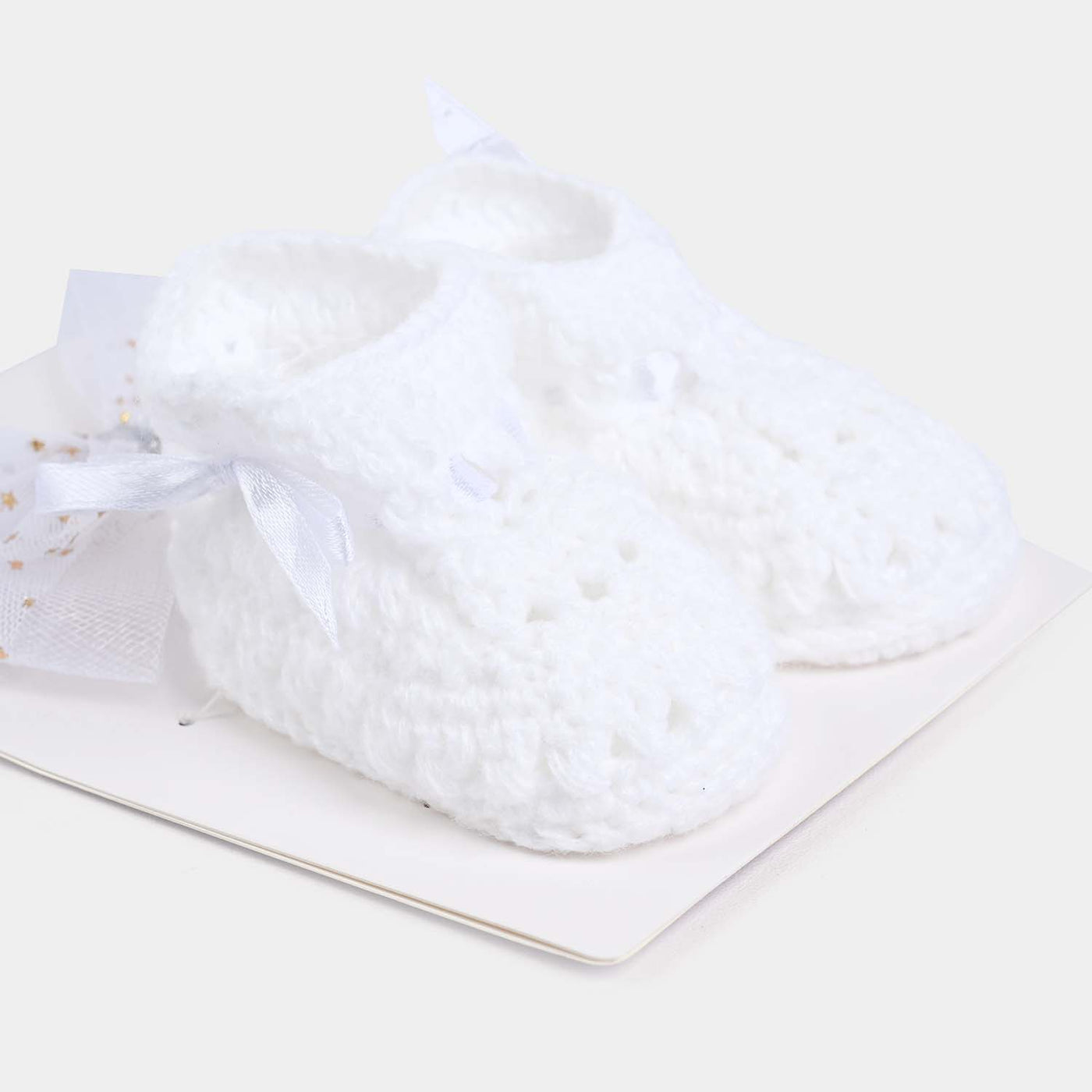 Baby Shoes With Head Band 0-6M-White