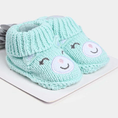 Baby Shoes With Head Band 0-6M-Green