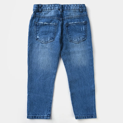 Boys Denim Stretch Pant Never Too Late-Mid Blue