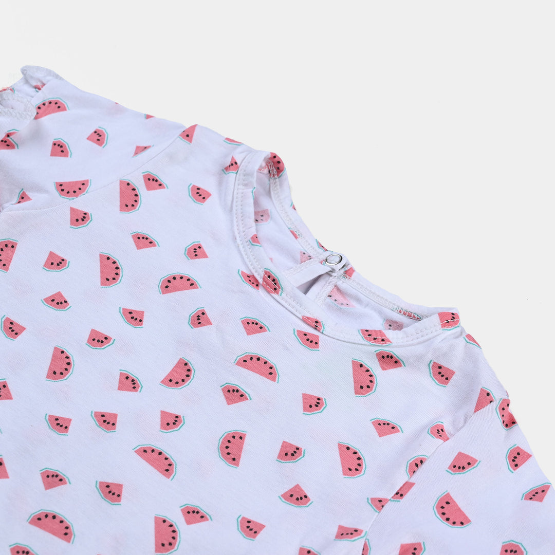 Infant Girl Jacquard 2 Piece Set Watermelon-White