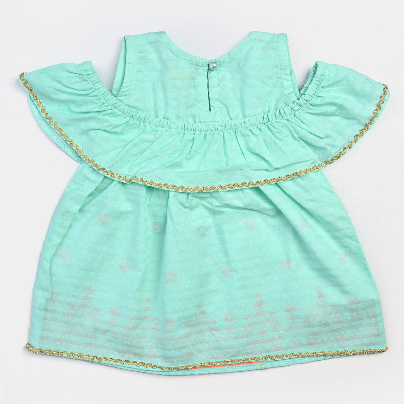Infant Girls Jacquard EMB 2PCs Suit Little Glory-Mint Green