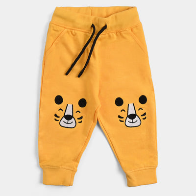 Infant Boys Cotton Terry Sleeping Pyjamas Tiger-Citrus