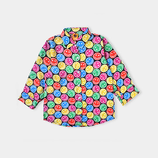 Girls Viscose Casual Top Cartoons-Multi