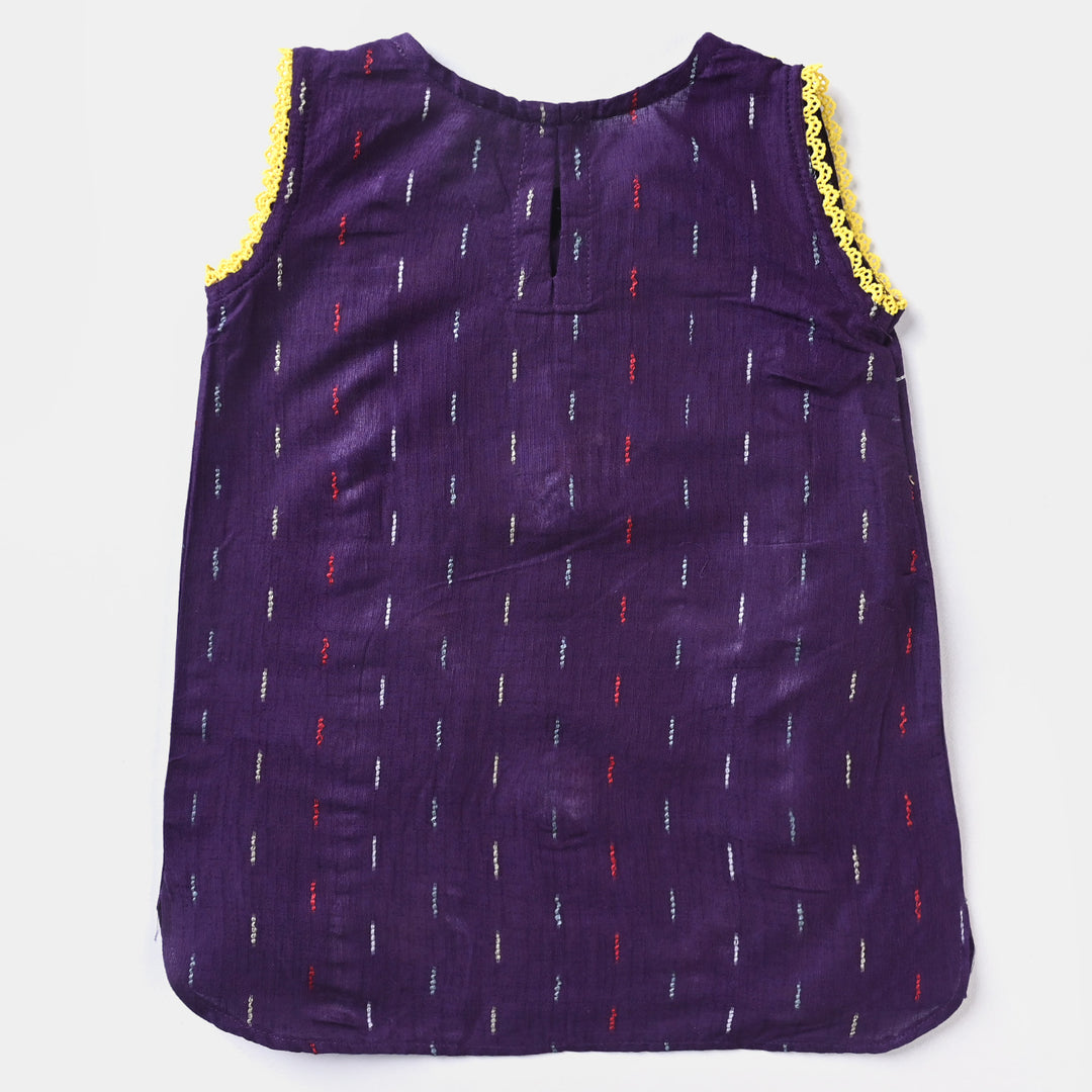 Infant Girls Jacquard EMB 2PC Suit Little-Purple Price in Pakistan
