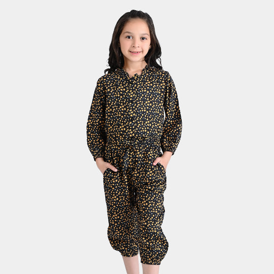 Girls Viscose Jumpsuit Zinnia-BLACK