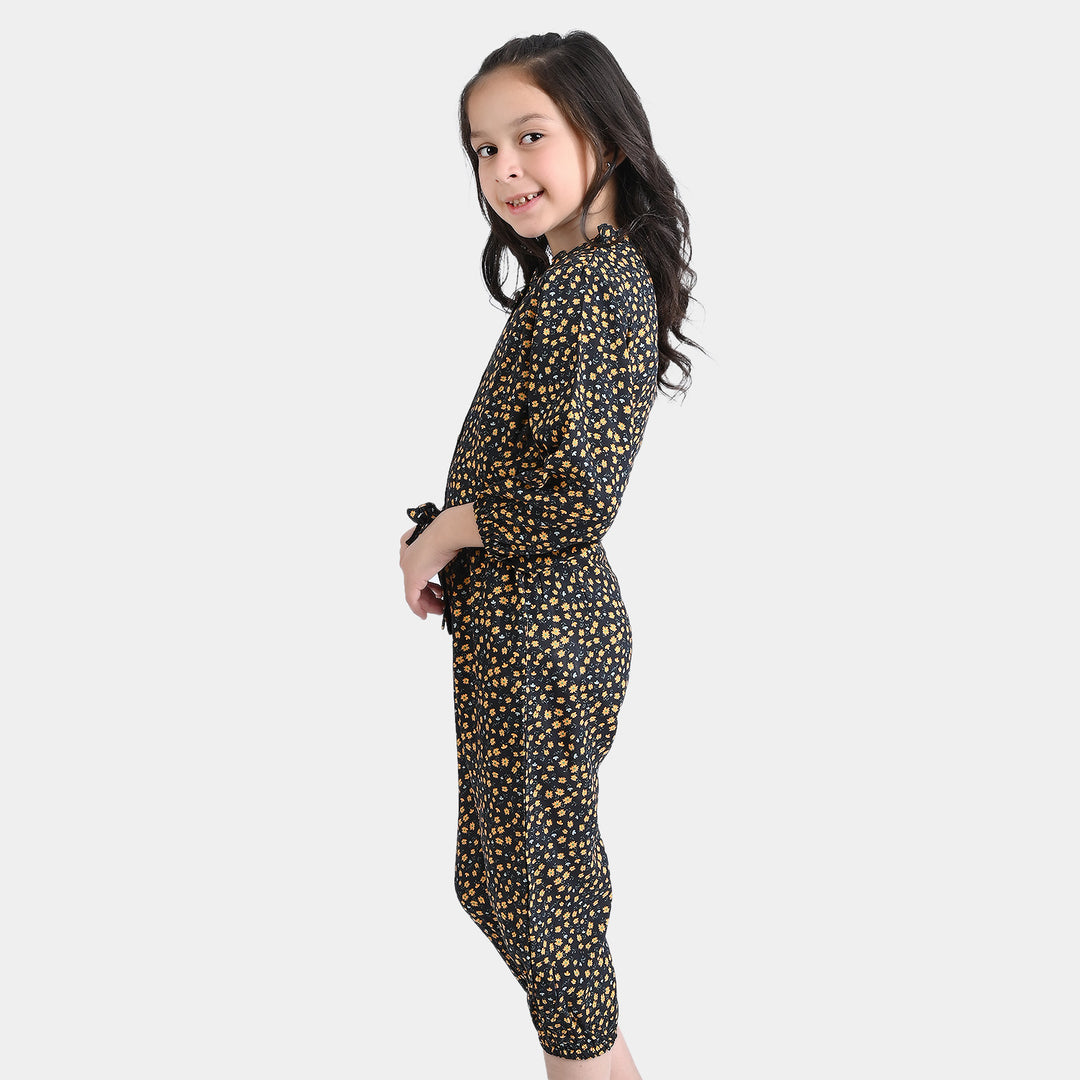 Girls Viscose Jumpsuit Zinnia-BLACK