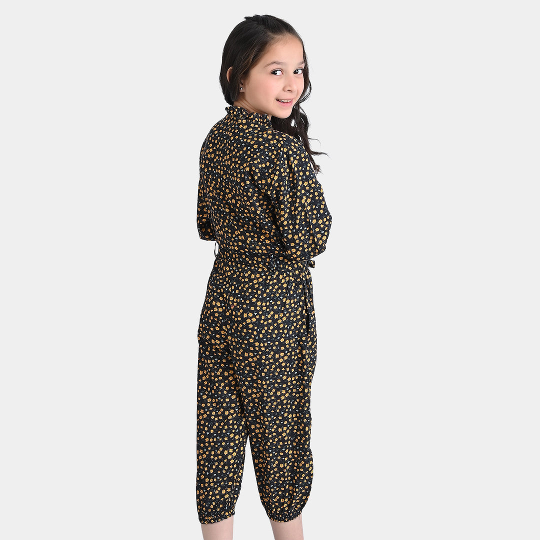 Girls Viscose Jumpsuit Zinnia-BLACK