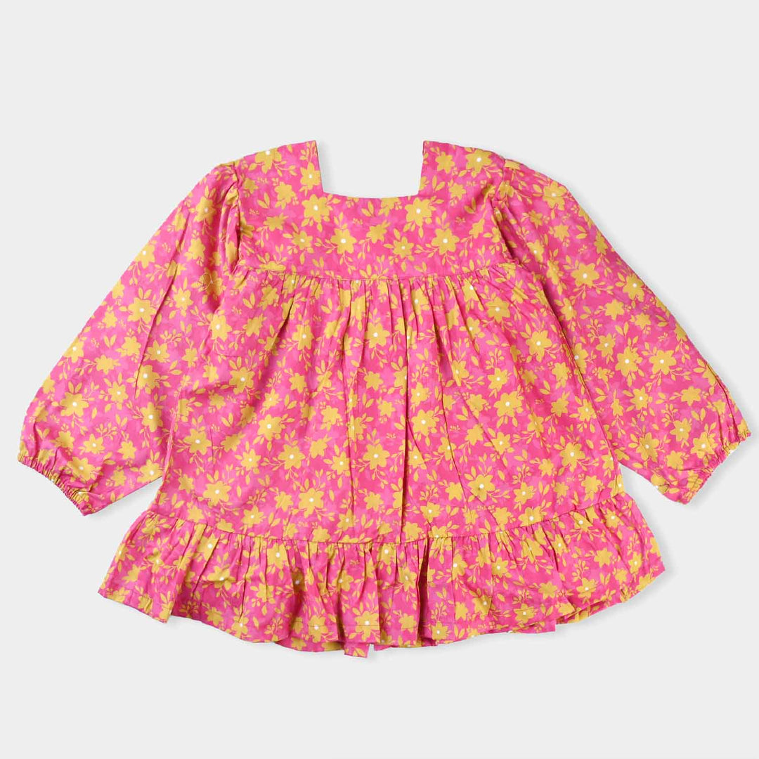 Girls Cotton Poplin Casual Top Hazel-Pink