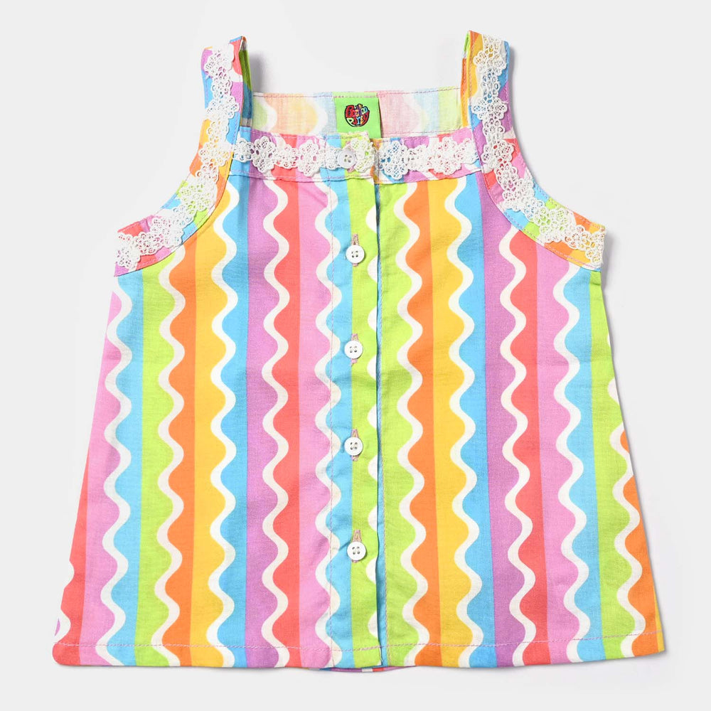 Infant Girls Cotton Poplin Co-ord Zigzag Fusion-Multi