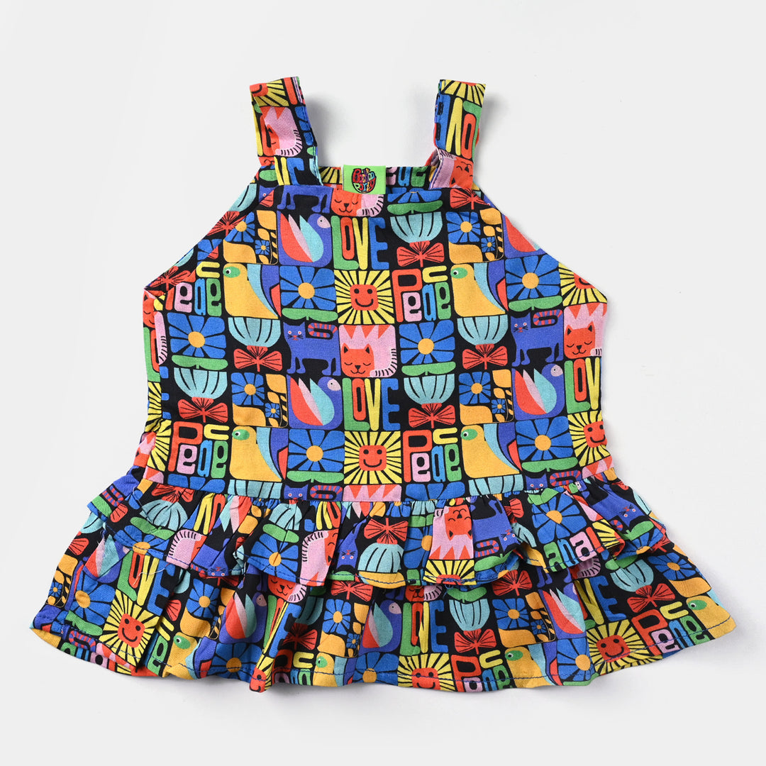 Infant Girls Viscose Co-ord Set Fnkasia -Multi