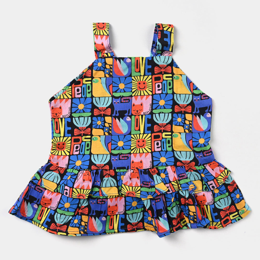 Infant Girls Viscose Co-ord Set Fnkasia -Multi