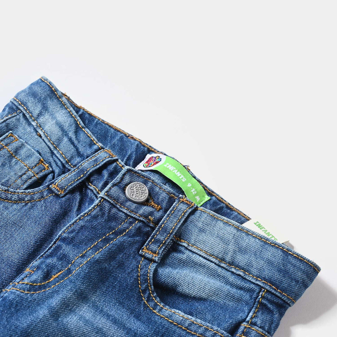 Infant Boys Denim Stretch Pant-Mid Blue