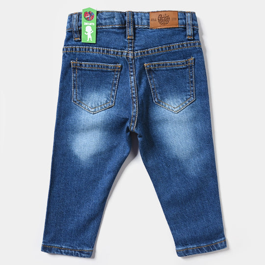 Infant Boys Denim Stretch Pant-Mid Blue