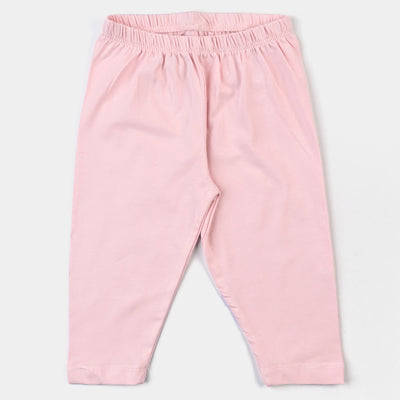 Infant Girls Lycra Jersey Plain Tights- L.Pink
