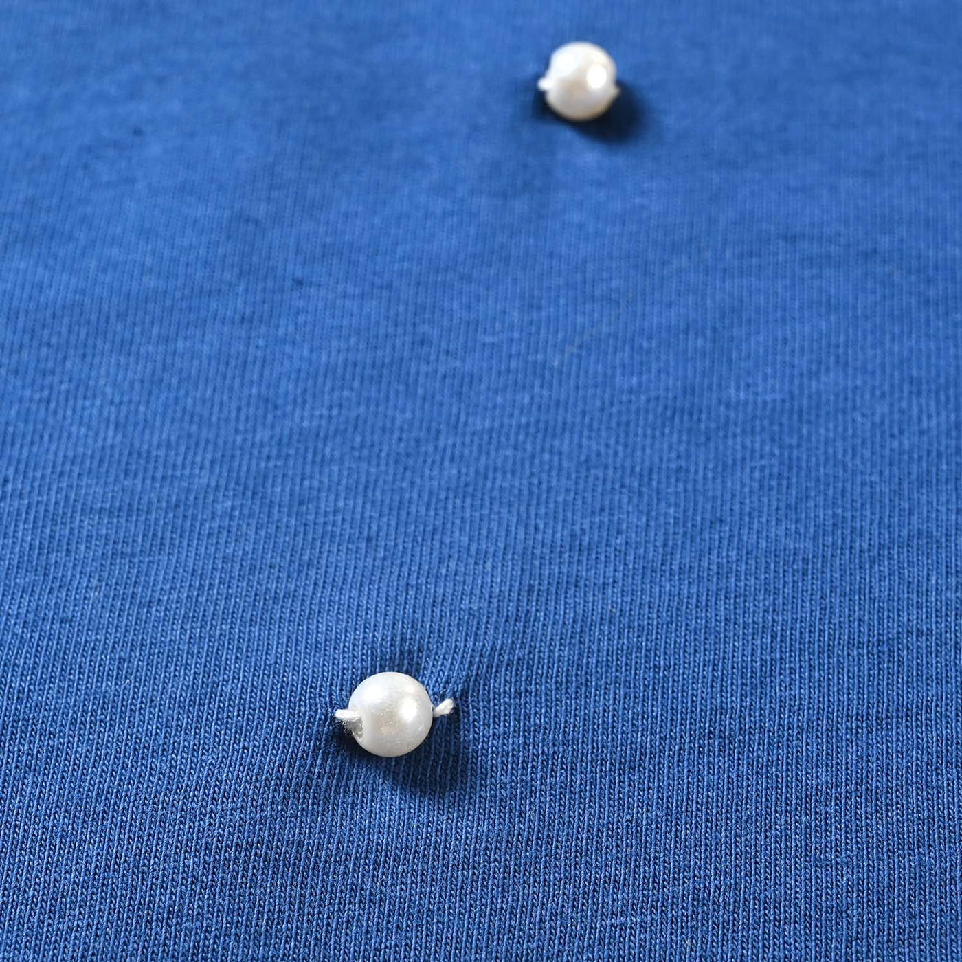 Girls Cotton Jersey T-Shirt H/S Pearls-Neon Peony
