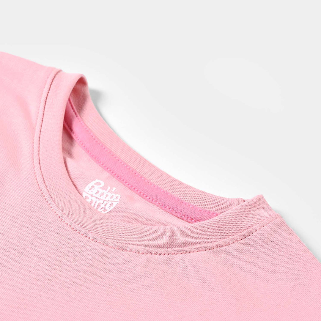 Girls Cotton Jersey T-Shirt -Pink