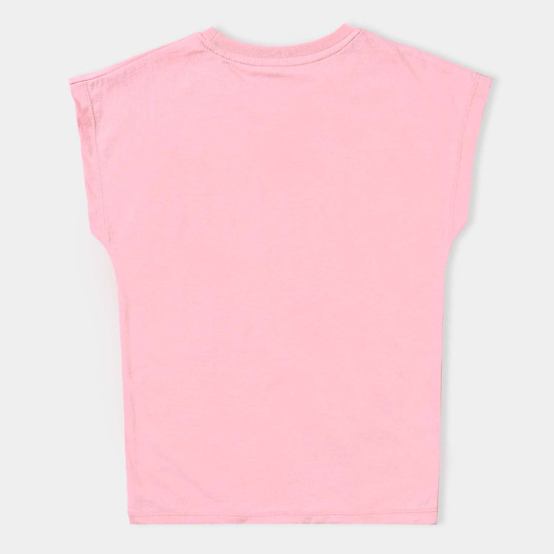 Girls Cotton Jersey T-Shirt -Pink