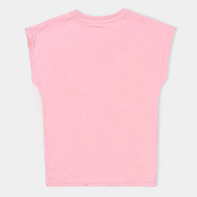 Girls Cotton Jersey T-Shirt H/S-C.Pink