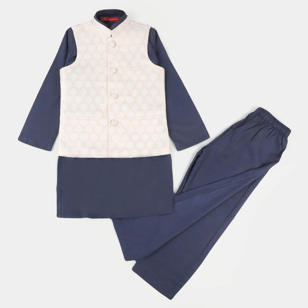 Boys Viscose 3Pcs Suit - Blue