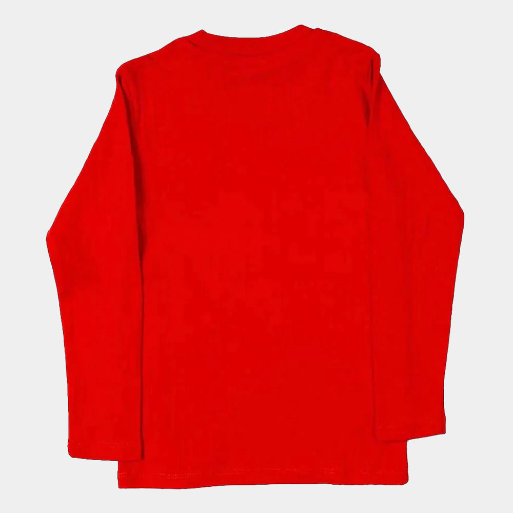 Infant Kids Full Sleeves T-Shirt Rib - Racing Red