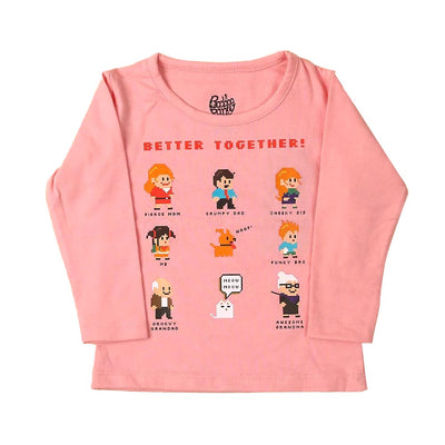 Better Together T-Shirt For Girls - Pink