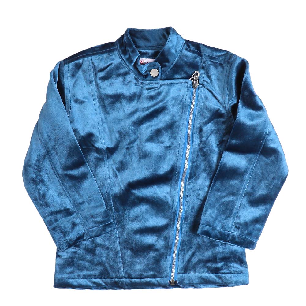 Girls Woven Jacket Zip - Blue