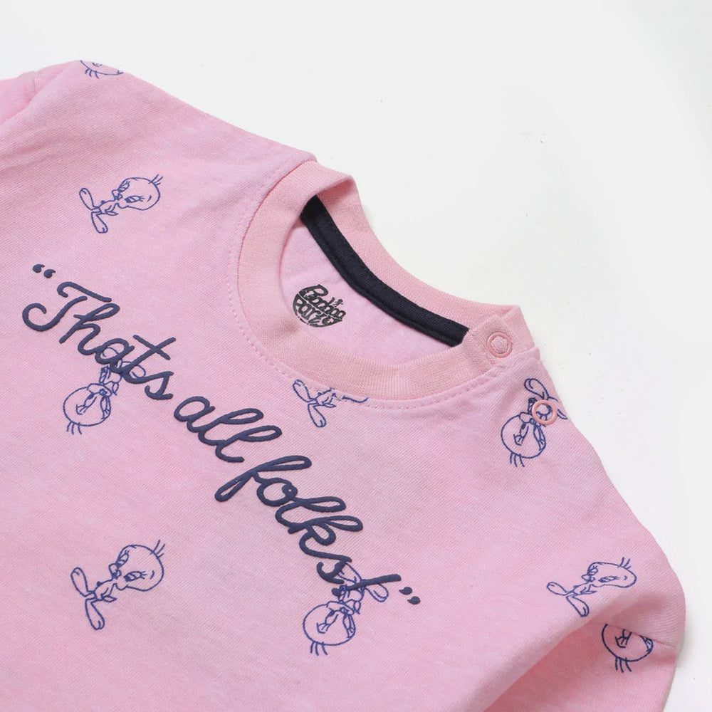 infant Girls T-Shirt Folks - Pink