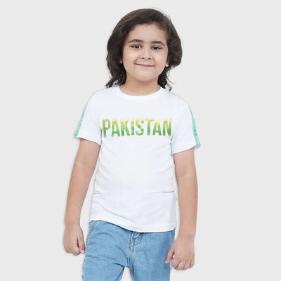 Boys T-Shirt Pakistan - B.White