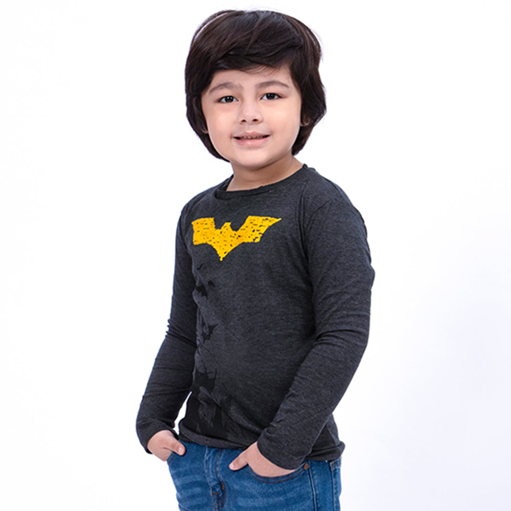 Character T-Shirt For Boys - Charcoal