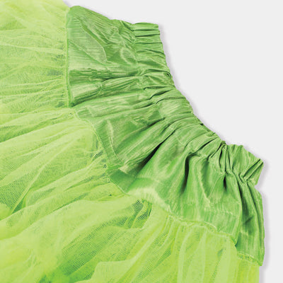 Infant Girls Skirt Net Frill - Neon Green