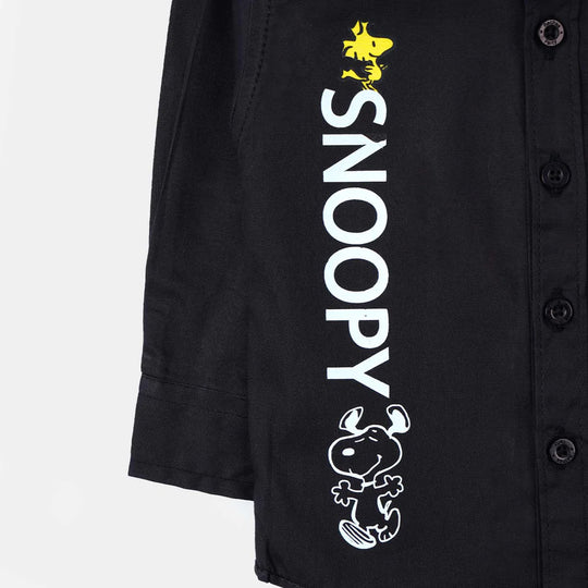 Boys Casual Shirt Character-Black