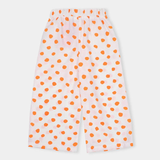 Girls Culottes Dots - White