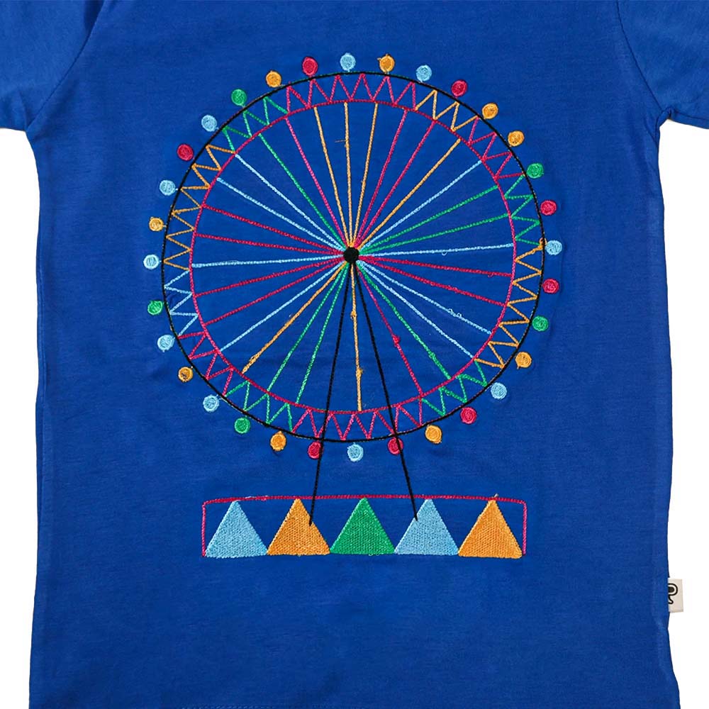 Infant  London Eye T-Shirt For Girls - Blue