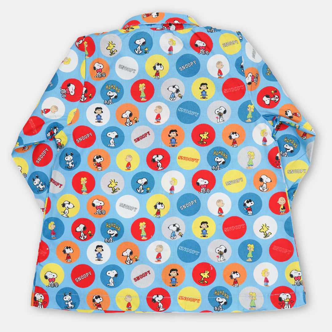 Girls Digital Print Casual Top Friend - Blue