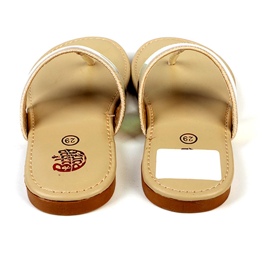 Casual Ethnic Slipper For Girls - Beige