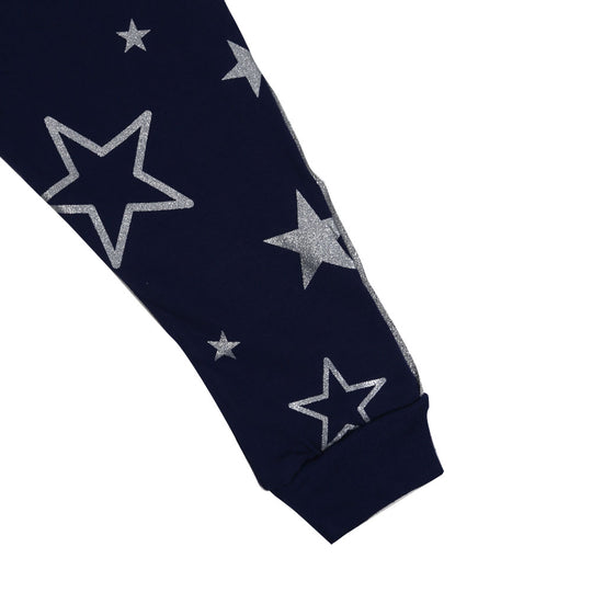 Star Pajama For Girls - Navy Blue