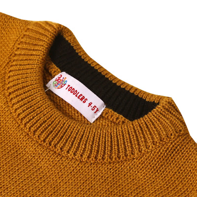 Basic Sweater For Girls - Brown