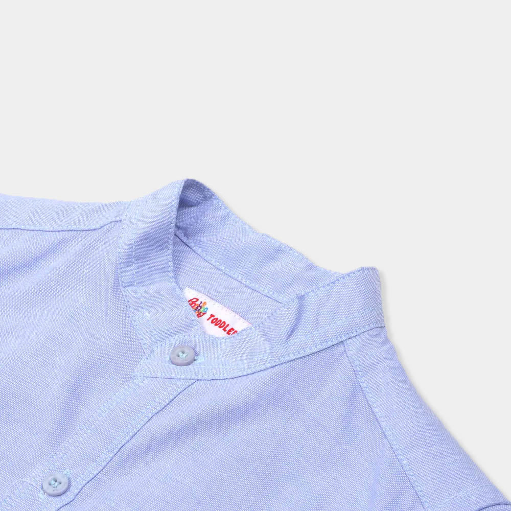 Boys Casual Shirt Tape Loop-LT. Blue